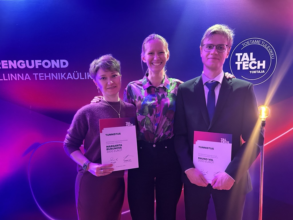 Metrosert awards scholarships to two brilliant Taltech students