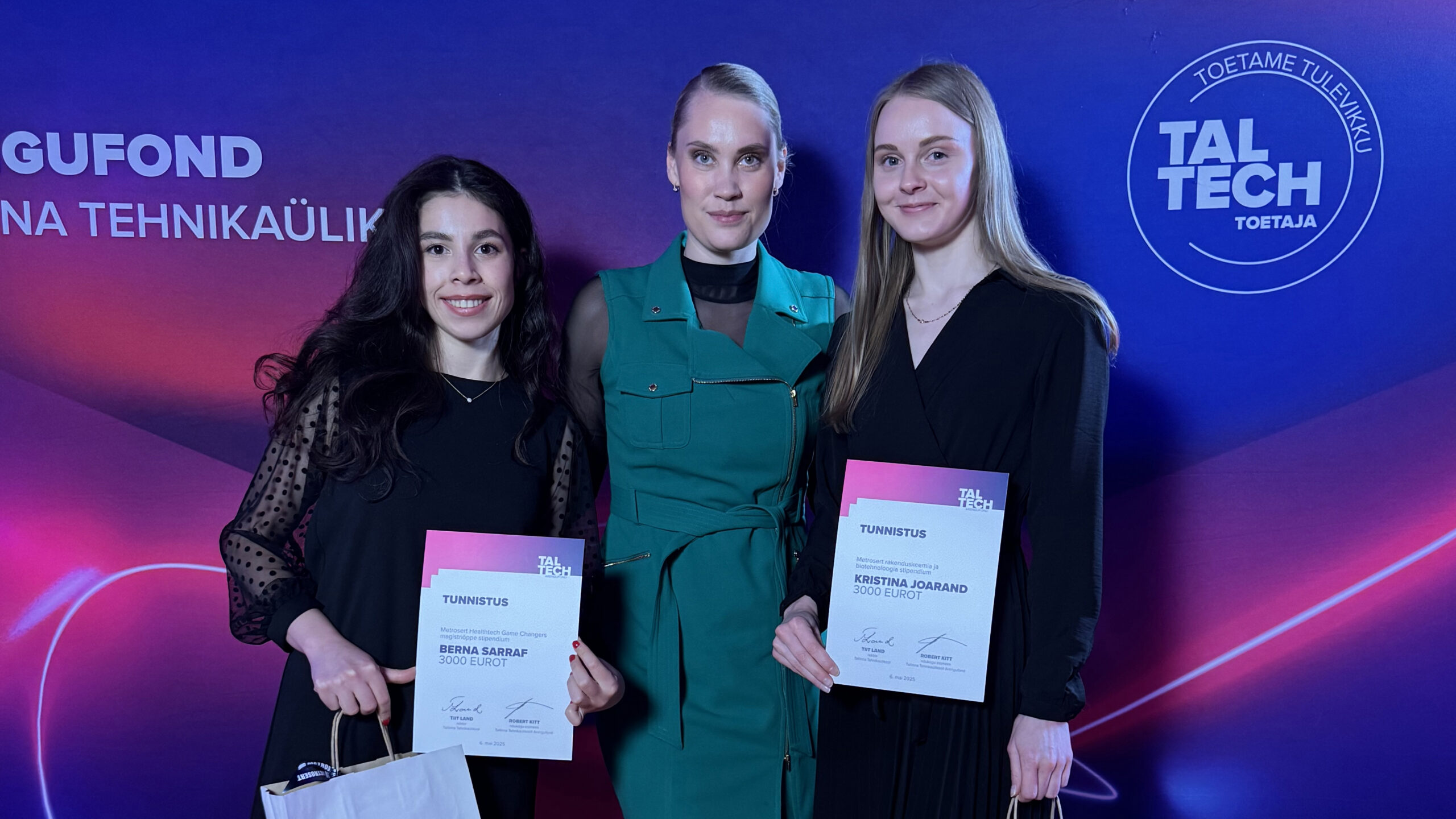 Metrosert autasustas stipendiumiga taas kaht silmapaistvat noort talenti TalTechist